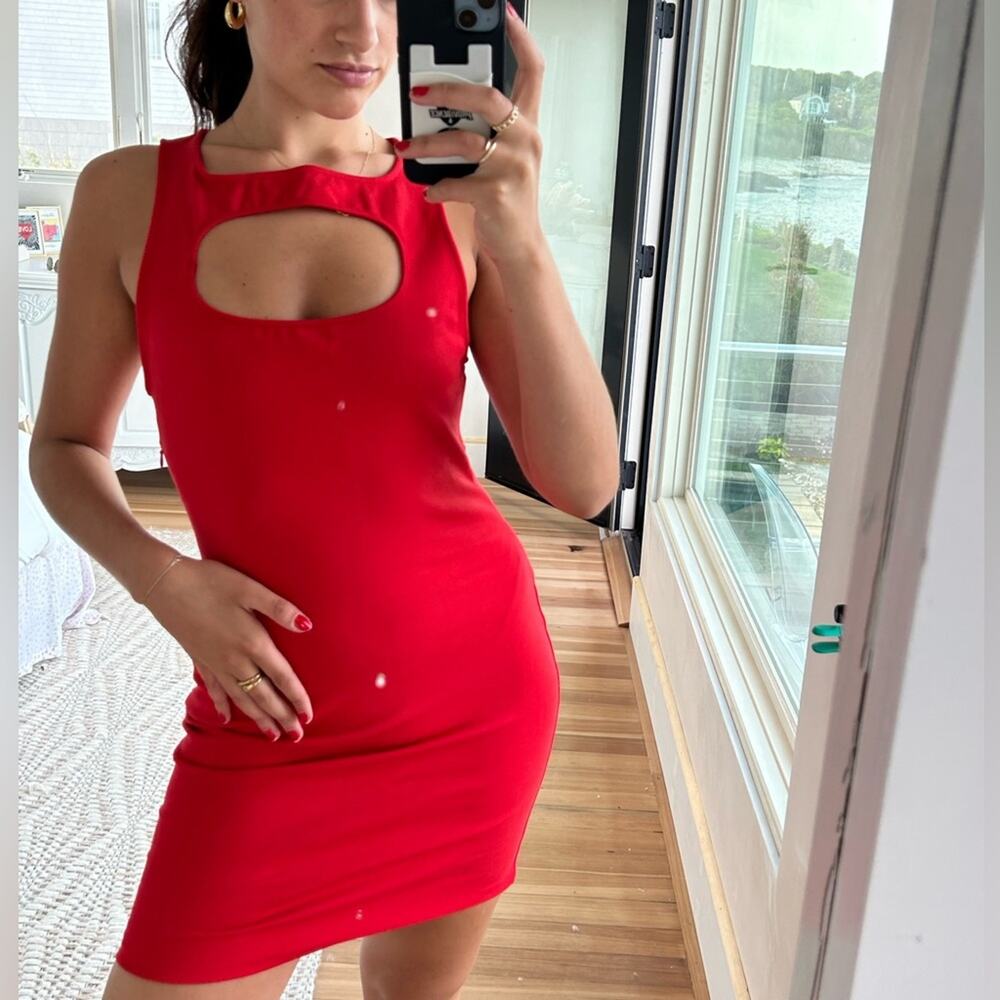 Zara red bodycon dress